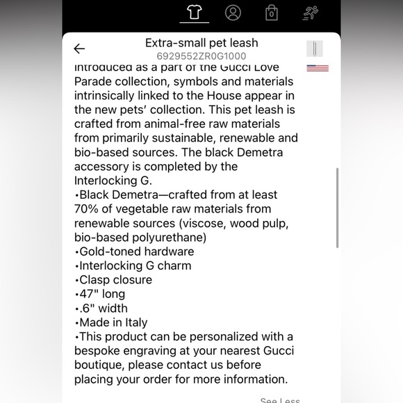 Gucci dog leash Small - Picture 2 of 2